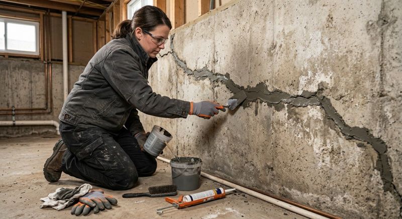 Cracked Basement Floor Repair in Richmond, TX