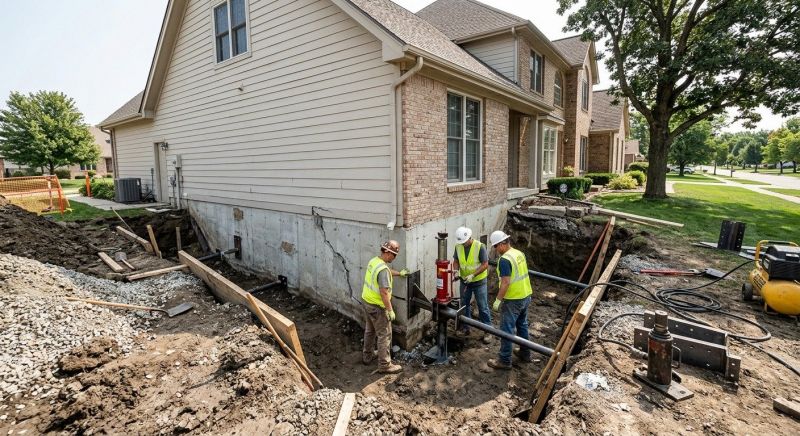 Foundation Settlement Repair in Richmond, TX