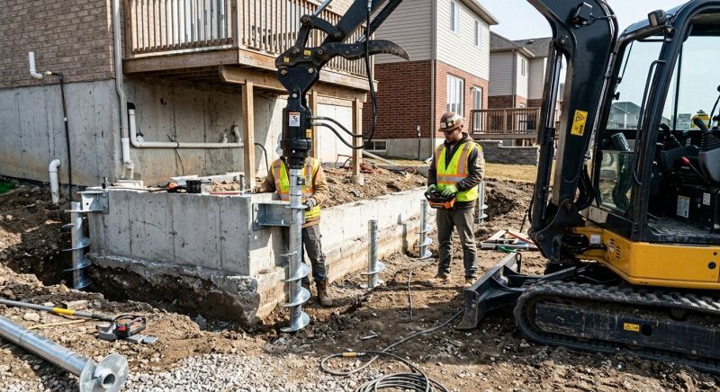 Helical Piers Installation in Richmond, TX