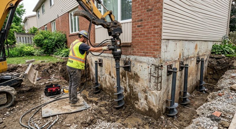 Helical Piers Installation in Richmond, TX