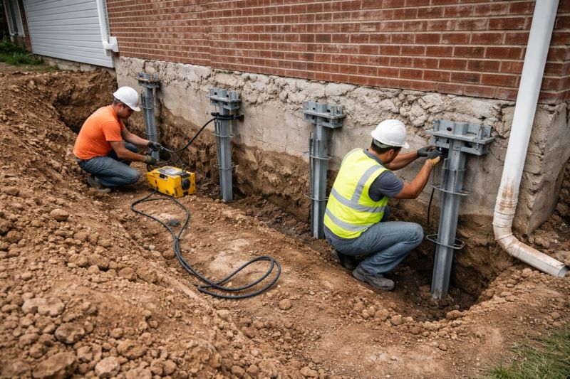Helical Piers Installation in Richmond, TX