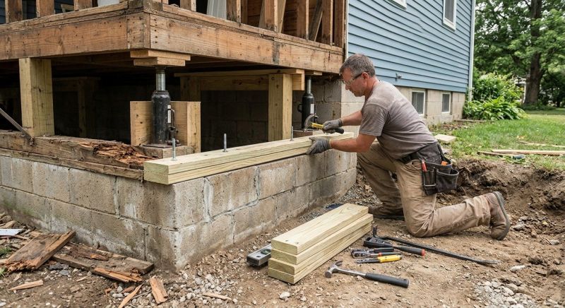Sinking Foundation Repair in Rosenberg, TX